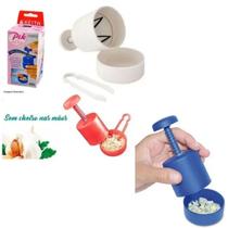 Picador De Alho Descasca Mini Processador Manual Triturador Pik Alho Prático