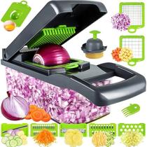Picador De Legumes Multifuncional 14 Em 1, Cortador, Fatiador, Mandolina Para Cebola, Batata E