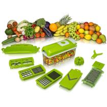 Picador Multi Uso 11 em 1 Para Frutas Legumes e Verduras Kit Cortador Fatiador De Alimentos