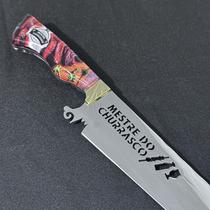 Picanheira Mestre Churrasqueiro Profissional Aço Inox 420c Cor do cabo:Amarelo Picanheira Mestre Churrasqueiro Profissional Aço Inox 420c Cor do cabo:Amarelo