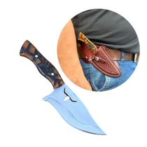 Picanheira Mini Faca Campeira com Bainha em Couro Premium