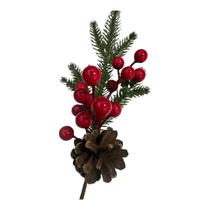 Pick Azevinho Vermelho Artificial Natal 28cm UNIDADE Pick Azevinho Vermelho Artificial Natal 28cm UNIDADE