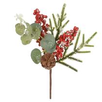 Pick Berry Acucarado C/pinha Vermelho 23cm Florarte Pick Berry Acucarado C/pinha Vermelho 23cm Florarte