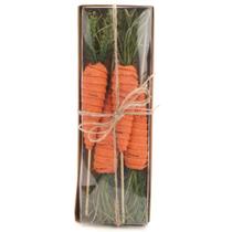 Pick Cenoura Gift Box Decorativo Verde/Laranja 28x3,5cm - 4 Un