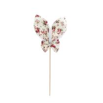 Pick de Páscoa Orelhas Florais - Branco Pastel - 1 unidade - Cromus -