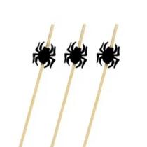 Pick Decorativo - Aranha Preta - 12 cm - Halloween - 12 unidades - Cromus - Rizzo