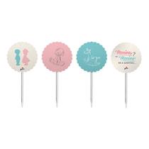 Pick Decorativo Chá Revelação- Pacote com 8 unidades