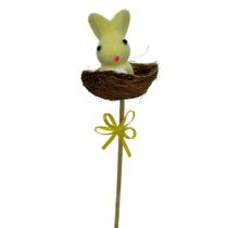 Pick Decorativo Coelho Amarelo Ninho de Páscoa - 29,5cm - 1 unidade - Rizzo Pick Decorativo Coelho Amarelo Ninho de Páscoa - 29,5cm - 1 unidade - Rizzo