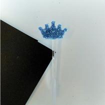 Pick Decorativo - Coroa Azul Claro - 10 unidades - Nelyzoca - Rizzo