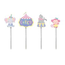 Pick Decorativo Festa Circo Rosa - 12 unidades - Cromus Pick Decorativo Festa Circo Rosa - 12 unidades - Cromus