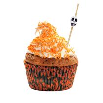 Pick Decorativo Halloween Caveira - 12 Unidades