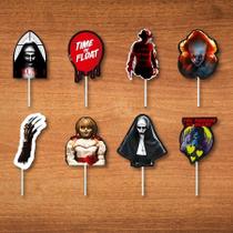 Pick Decorativo - Halloween Horror - 10,5cm - 8 unidades - Regina - Rizzo Pick Decorativo - Halloween Horror - 10,5cm - 8 unidades - Regina - Rizzo