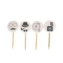 Pick Decorativo - Hipster - 12 unidades - Miss Embalagens - Rizzo Pick Decorativo - Hipster - 12 unidades - Miss Embalagens - Rizzo