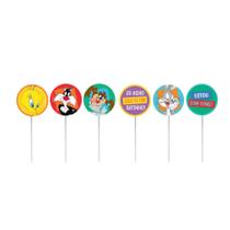 Pick Decorativo Looney Tunes - 12 Unidades - Cromus - Rizzo
