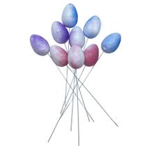 Pick Decorativo Ovos com Glitter de Páscoa - 25,5cm - 9 unidades - Rizzo