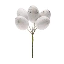 Pick Decorativo Ovos de Codorna de Páscoa Cinza - 8cm - 1 unidade - Cromus - Rizzo