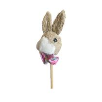 Pick Decorativo Páscoa - Coelho de Gravata Rosa Estampada - 30cm - 1 unidade - Cromus - Rizzo