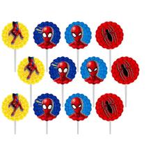 Pick Decorativo - Spider-Man - Marvel - 12 unidades - Piffer - Rizzo Pick Decorativo - Spider-Man - Marvel - 12 unidades - Piffer - Rizzo