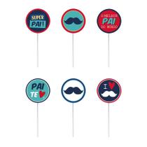 Pick Decorativo - Super Pai - 12 unidades - Cromus - Rizzo