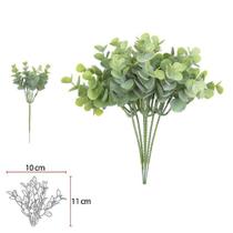 Pick Folha Eucalipto C/Powder X5 Verde Florarte 23cm