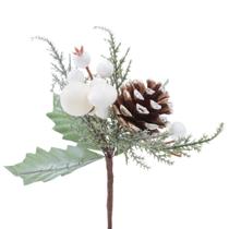 Pick Folha/Fruta/Pinha Bco/Vrd/Mrr 22cm C/1Un 1014355 - Cromus Pick Folha/Fruta/Pinha Bco/Vrd/Mrr 22cm C/1Un 1014355 - Cromus