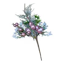 PICK GALHO DECOR C/OVOS ROSE METALIZADOS 27 cm