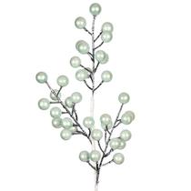 Pick natalino Azevinho Berry verde perolado Grillo 45 cm