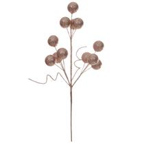 Pick natalino Azevinho gigante rosa claro com glitter 42 cm - D&A