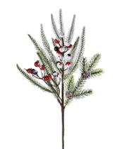 Pick natalino decorativo pinhas e berries com folhas verdes - Grillo