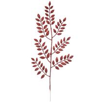 Pick natalino folhagem vermelha com glitter 45 cm - D&A