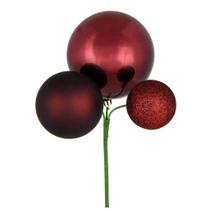 Pick Ornament Vickerman 18 Burdeos (paquete de 3)