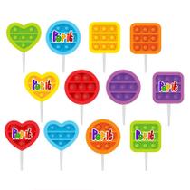 Pick Para Doces Festa Pop It - 12pçs - 01 Unidade - Piffer - Rizzo Pick Para Doces Festa Pop It - 12pçs - 01 Unidade - Piffer - Rizzo