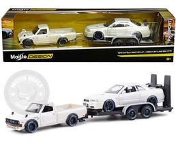 Pick Up Datsun 620 1973 + Nissan Skyline R34 Gt-r Maisto 1/24 -
