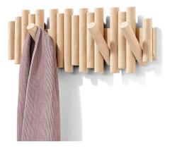 Picket - Cabideiro De Parede Madeira 5 Ganchos Umbra Picket - Cabideiro De Parede Madeira 5 Ganchos Umbra