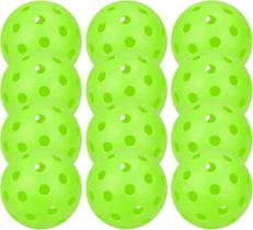 Pickleball Balls Spunspon, pacote com 12, 40 furos, verde ao ar livre Pickleball Balls Spunspon, pacote com 12, 40 furos, verde ao ar livre