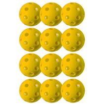 Pickleball Franklin Sports X-26 Indoor, pacote com 12 unidades, amarelo