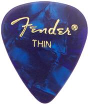 Picks Fender 351 Shape Classic Thin Celulóide, pacote com 12 unidades, Blue Moto