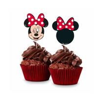 Picks Minnie Mouse Decorativo - 08 Unidades