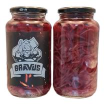 Picles De Cebola Roxa Food Service Bravus Pote 800ml