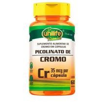 Picolinato De Cromo 500mg 60 Vegan Caps Unilife Picolinato De Cromo 500mg 60 Vegan Caps Unilife
