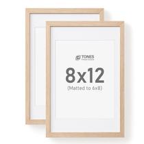Picture Frame TONES: DESIGN DE MOLDURA: 8x12 com tapete para 6x8, conjunto de 2 Picture Frame TONES: DESIGN DE MOLDURA: 8x12 com tapete para 6x8, conjunto de 2