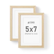 Picture Frame TONES FRAME DESIGN 5x7 Conjunto de 2 madeiras naturais Picture Frame TONES FRAME DESIGN 5x7 Conjunto de 2 madeiras naturais