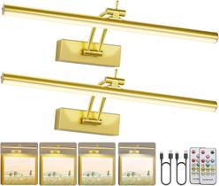 Picture Light Yuichoy, pacote com 2 unidades sem fio, 16" e 5200mAh, dourado