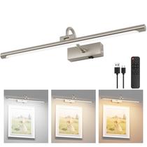 Picture Lights Aipsun Brushed Nickel 60cm com bateria recarregável