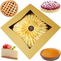Pie Boxes BAKELUV, 9 polegadas, marrom, pacote com 25, com janela