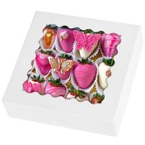 Pie Boxes ZORRITA Auto Pop-up, pacote com 20, 23x23x6 cm com janela Pie Boxes ZORRITA Auto Pop-up, pacote com 20, 23x23x6 cm com janela