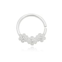 Piercing 3 Flores de Prata 925
