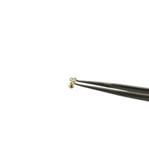 Piercing 8mm Triangulo 3 Pedra Branca Labret Placa MicroDermal Ouro 18k K030