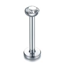 Piercing Aço Cirúrgico 316l Pedra Zircônia Orelha, Tragus
