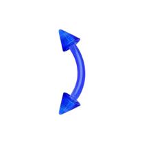 Piercing Aço Cirurgico Azul Sobrancelha Tragus Spikes Rook